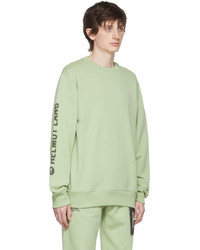 Helmut Lang Green Cotton Sweatshirt