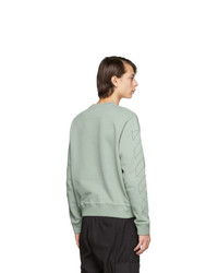 Off-White Green Slim Fit Logo Sweatshirt
