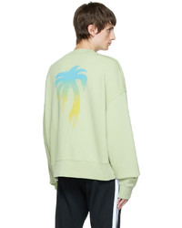 Palm Angels Green The Palm Sweatshirt