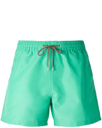 Men's Beige Cable Sweater, Mint Shorts | Men's Fashion | Lookastic.com