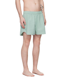 Acne Studios Green Embroidered Swim Shorts