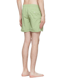 Bather Green Polyester Swim Shorts