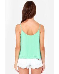 Lucy-Love Lucy Love Sunshine Mint Green Tank Top