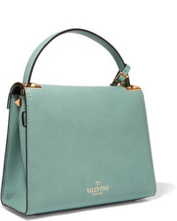 Valentino My Rockstud Small Textured Leather Tote Mint