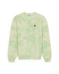 Kenzo Tie Dye Cotton Sweater In Almond Green At Nordstrom