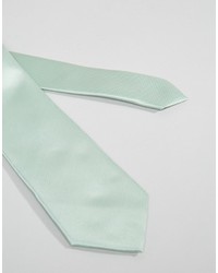Asos Wedding Tie And Pocket Square Pack In Pale Green