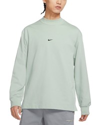 Nike Sportswear Essentials Cotton Mock Neck In Seafoamsailice Silver At Nordstrom