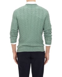 Malo Cable Knit Sweater Green