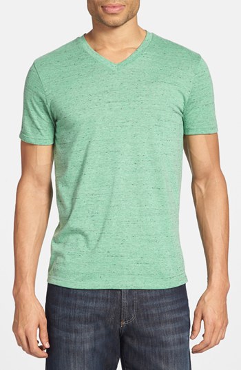 The Rail Trim Fit V Neck T Shirt Green Jelly Xxx Large, $22 | Nordstrom ...