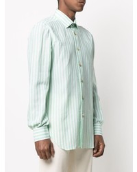 Kiton Pinstripe Pattern Long Sleeve Shirt