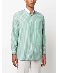 MACKINTOSH Collarless Striped Shirt