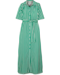 Mint Vertical Striped Maxi Dress