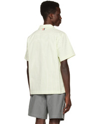 Thom Browne Green Yellow Striped Shirt