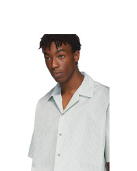 Martin Asbjorn Green And White Striped Frank Shirt