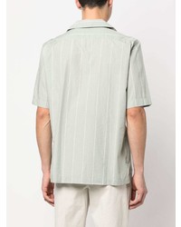 Lardini Notched Pinstripe Short Sleeve Shirt