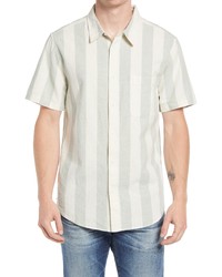 Madewell Perfect Short Sleeve Linen Cotton Button Up Shirt
