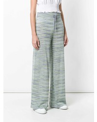 M Missoni Striped Wide Leg Knitted Trousers