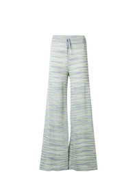 M Missoni Striped Wide Leg Knitted Trousers
