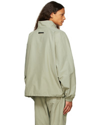 Essentials Khaki Half Zip Track Jacket