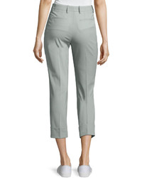 Theory Crop Mid Rise Cuff Pants