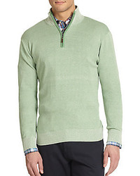 Saks Fifth Avenue Birdseye Cotton Silk Sweater