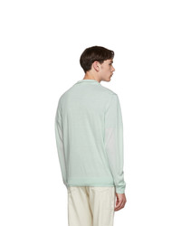 Paul Smith Green Merino Half Zip Sweater