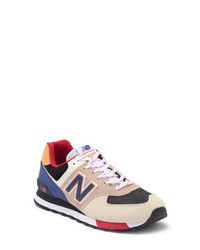 New Balance 574 Classic Sneaker In Tanblue At Nordstrom