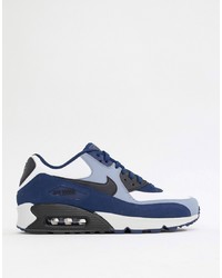 Nike Air Max 90 Leather Trainers In Blue 302519 400