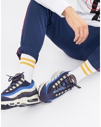Nike Air Max 95 Premium Trainers In Navy 538416 404