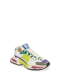 Dolce & Gabbana Airmaster Mixed Media Sneaker In Multicolor At Nordstrom