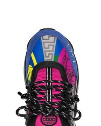 Versace Black And Multicoloured Chain Reaction Sneakers