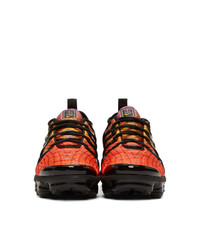 Nike Black And Orange Air Vapormax Plus Sneakers