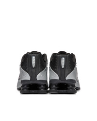 Nike Black And Silver Shox R4 Sneakers