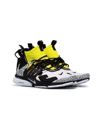 Nike Black White And Yellow X Acronym Presto Leather Sneakers
