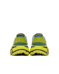 Hoka One One Blue And Yellow Evo Mafate 2 Sneakers