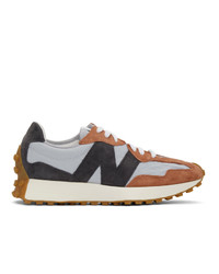 New Balance Brown And Grey 327 Sneakers