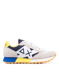 Sun 68 Colour Block Logo Sneakers