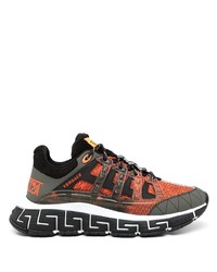 Versace Greca Detail Lace Up Sneakers