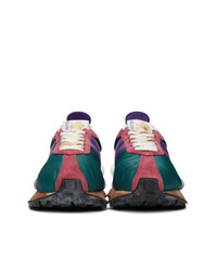 Lanvin Green And Purple Bumper Sneakers