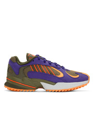 adidas Originals Green And Purple Yung 1 Trail Sneakers