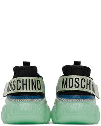 Moschino Green Logo Tape Teddy Sneakers