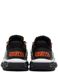 Versace Green Orange Trigreca Low Top Sneakers