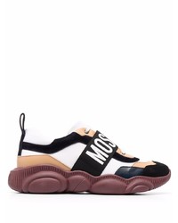 Moschino Logo Strap Panelled Teddy Bear Sole Sneakers