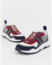 Tommy Hilfiger Material Mix Lightweight Icon Colourblock Trainer In Redwhiteblue