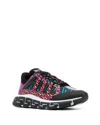 Versace Multi Panel Lace Up Sneakers