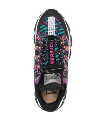 Versace Multi Panel Lace Up Sneakers
