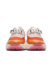 Emilio Pucci Orange Positano Sneakers