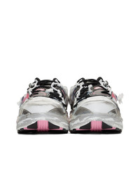 Maison Margiela Pink And Black Fusion Low Sneakers