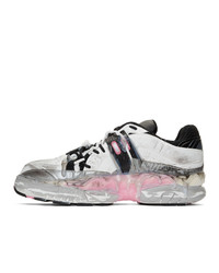 Maison Margiela Pink And Black Fusion Low Sneakers