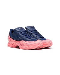 Adidas By Raf Simons Pink And Blue Ozweego Leather Sneakers